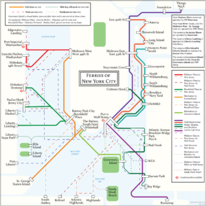 Ferries of New York City: a map of New York’s commuter ferries - Rails ...